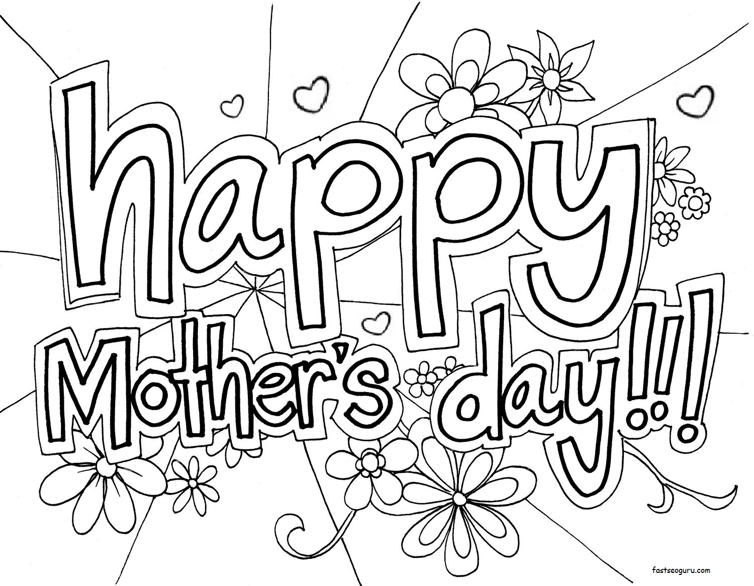 Mothers Day Images Black And White Printable